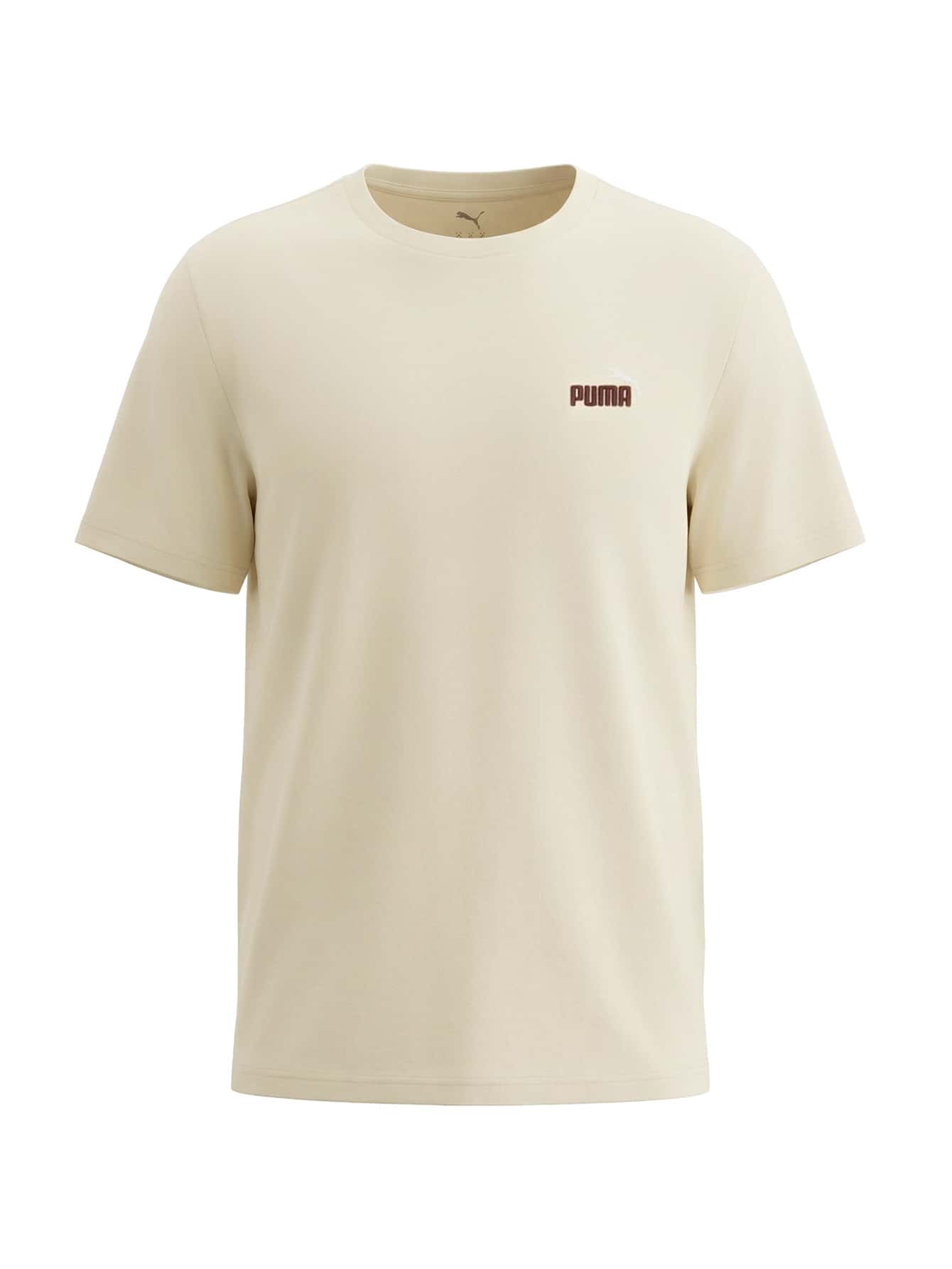 Puma Essentials 2 Colour Small No. 1 Logo Men T-Shirt Beige - Beige - View 1