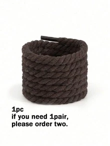 1 pieza Cordones de zapato gruesos de cuerda para zapatillas anchas y gruesas, cuerdas de repuesto para zapatillas, cordones de cuerda, cordones de pan - Multicolor - Ver 14