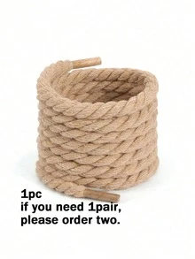 1 pieza Cordones de zapato gruesos de cuerda para zapatillas anchas y gruesas, cuerdas de repuesto para zapatillas, cordones de cuerda, cordones de pan - Multicolor - Ver 10