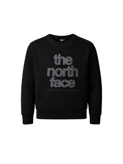 The North Face Reflective Logo Relaxed Girls Sweatshirt Black