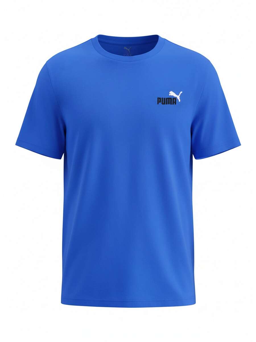 Puma Essentials 2 Colour Small No. 1 Logo Men T-Shirt Blue - Blue - View 1