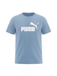 Puma Essentials No. 1 Logo Boys T-Shirt Blue - Blue - View 1