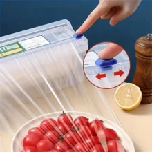3/6件装易滑式食品保鲜膜切割器，适用于保鲜膜、铝箔，切割顺畅，边缘安全，厨房收纳必备，家庭和餐厅必备储物工具 - 藍色 - 查看 4