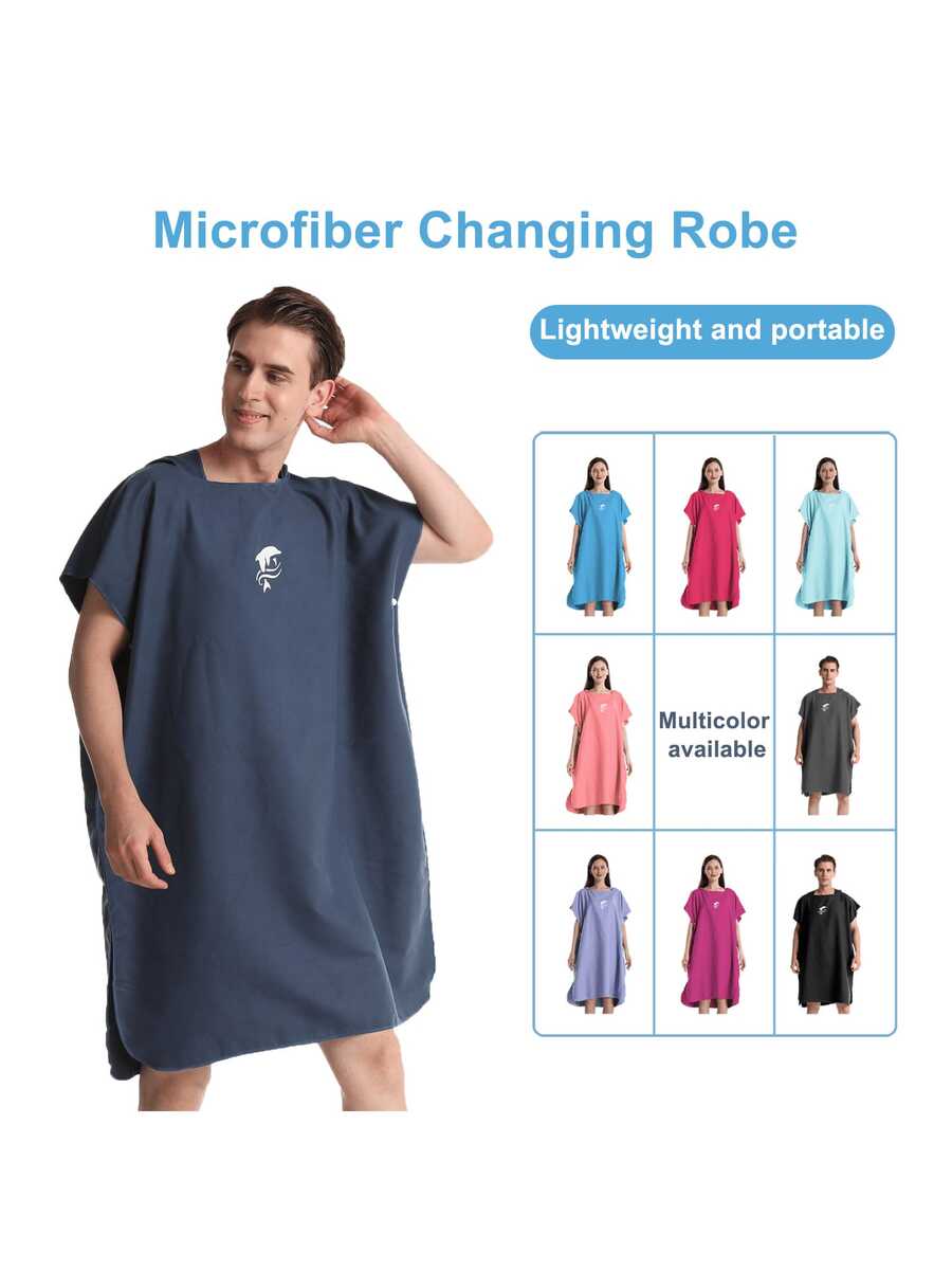 春秋季简约欧式长袖睡袍/和服，条纹长款家居服，轻薄纯色，春秋季新款，舒适V领长袖带口袋，女士休闲睡袍 - 彩色 - 查看 1