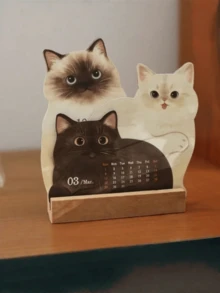 1本可爱小猫咪日历 - 月度计划本，包含萌萌的猫咪图案，涵盖2026年1月至12月 - 适用于家庭、办公室、学校 - 是送给爱猫人士和宠物主人的理想礼物 - 俏皮小猫咪主题，纸质材料，英文版式，月度布局，月度计划本 | 趣味设计 | 纸质，猫咪日历 - 彩色 - 查看 5