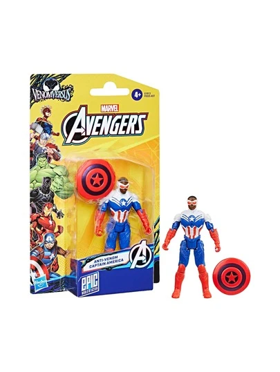 Hasbro Marvel Avengers VenomVersus Epic World of Action Anti-Venom Captain America Action Figure G18135X0