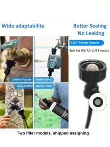 5M/10M/15M/20M DIY Greenhouse Garden Watering System, Universal Mist Cooling Kit, Plastic Material, No Electricity Required, Fit European And US Thread Standard, Suitable For Plants And Yard Mist Cooling