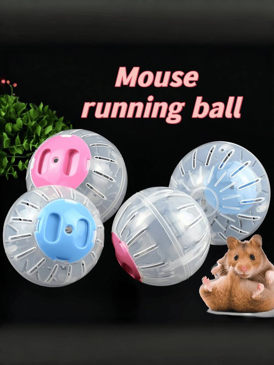 Small Pet Exercise Ball Transparent PP Material Hamster Running Toy Sturdy Structure For Rodents Mice Interactive Play Design Multiple Colors Boredom Relief Mental Physical Activity Indoor Outdoor Smooth Surface Easy To Clean Pet Supplies Small Animal Toys