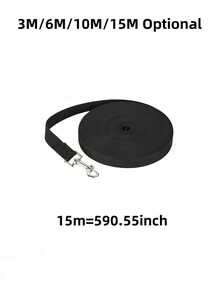 1pc Pet Leashes Are Available In 3/6/10/15 Meter Lengths. They Are Suitable For Long Distances, And Can Be Used To Leash Pets. Suitable For Small, Medium, And Large Dogs. - Black - View 9