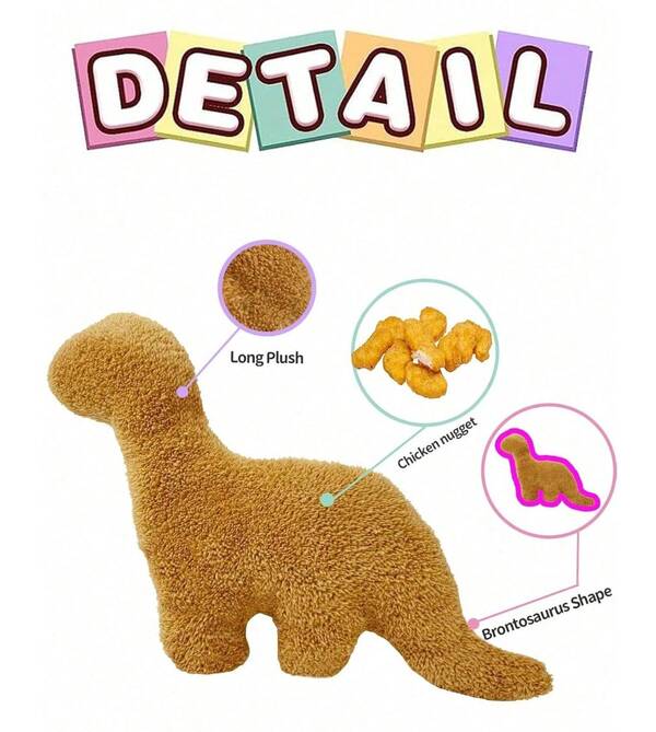 Dinozor Tavuk Nuggets Evcil Hayvan Çiğneme Oyuncakları, Brontosaurus, Stegosaurus, Tyrannosaurus - Dinozor Tavuk Nuggets Oyuncakları, Doğum Günü Hediyeleri, Dinozor Temalı Parti Süslemeleri, Sevgililer Günü, Kediler/Köpekler İçin Hediyeler