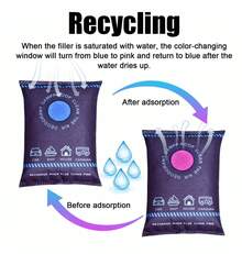 Borsa deumidificante in silicone riutilizzabile - perfetta per gli interni di veicoli o per la casa per assorbire l'umidità, prevenire l'umidità, l'umidità e la condensa