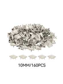 100/160/220 件装，方形金字塔铆钉帽，适用于服装、包袋、皮鞋、朋克摇滚饰品，手工制作的四爪金属钉头、铆钉、尖钉、配件 - 銀色 - 查看 10