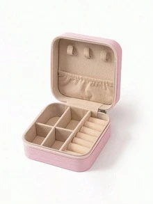 3-Layer Large Capacity Jewelry Storage Box, Portable Jewelry Storage Box, Dressing Table With Drawer Jewelry Storage Box, Gift Leather Jewelry Box, Exquisite Display Packaging Storage Container Back To School - Multicolor - View 13