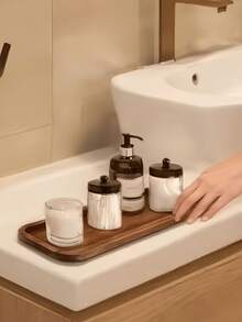 1/2pcs Acorn Wooden Tray, Long Oval, Rectangular Tray, Wooden Tray, Beauty Display Tray, Perfume Tray, Bathroom Tray, Tableware Wooden Tray, Cake Tray, Kitchen Tray, Birthday Display Rack, Garden Tray - Multiple Specifications - View 5