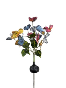 1PC/2PCS Solar Butterfly Flower Lights For Outdoor Decoration. Solar Courtyard Lights Are Suitable For Garden Passages, Courtyard Terraces, Villa Atmosphere Decoration, Artificial Butterflies, And Mother's Day Gifts (Warm Light, Color) - Multicolor - View 2