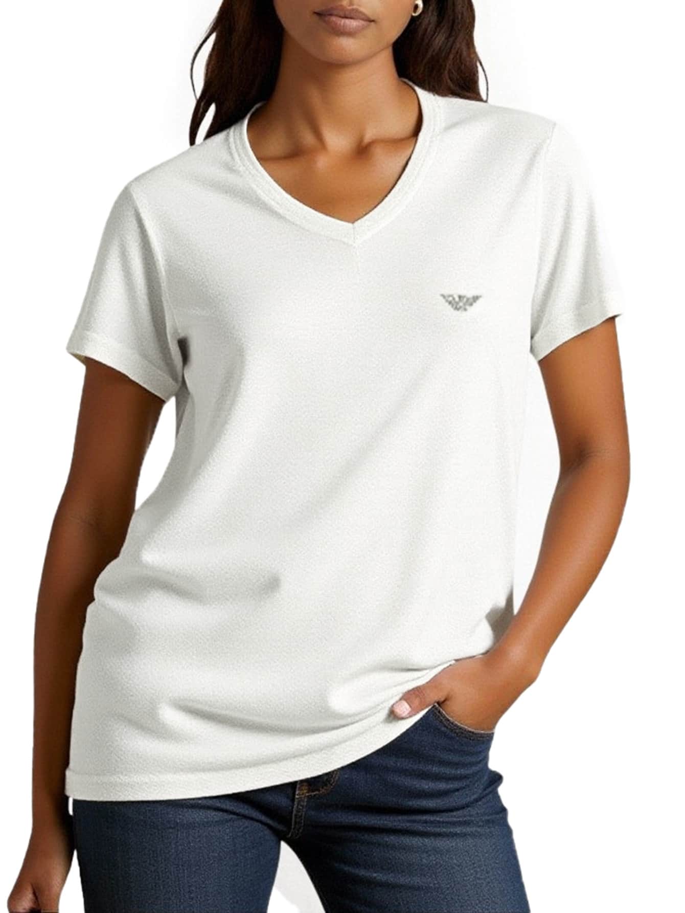 Emporio Armani Women's T-Shirts White - 白色 - 查看 1