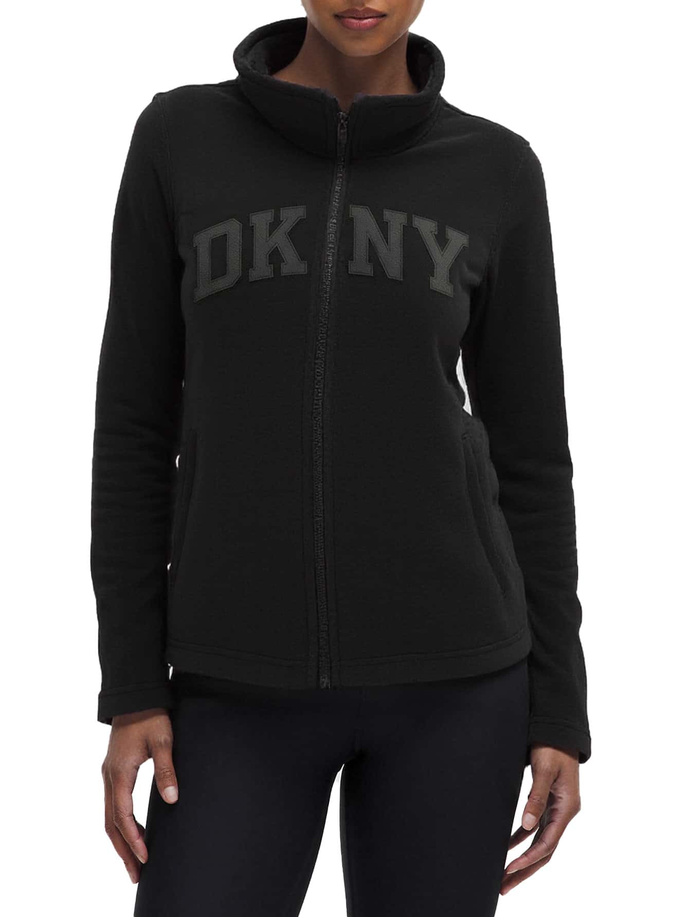 DKNY Women's Full Zip Jackets Black
