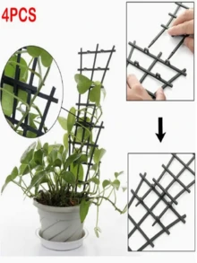 2/4 Piece Plant Trellis Set, Suitable For Potted Plants, Climbing Plants, And Stackable Plant Stands, Potted Flower Stand, Orchid Rose Artificial Plant Stand, Plastic Bracket - Multicolor - View 6