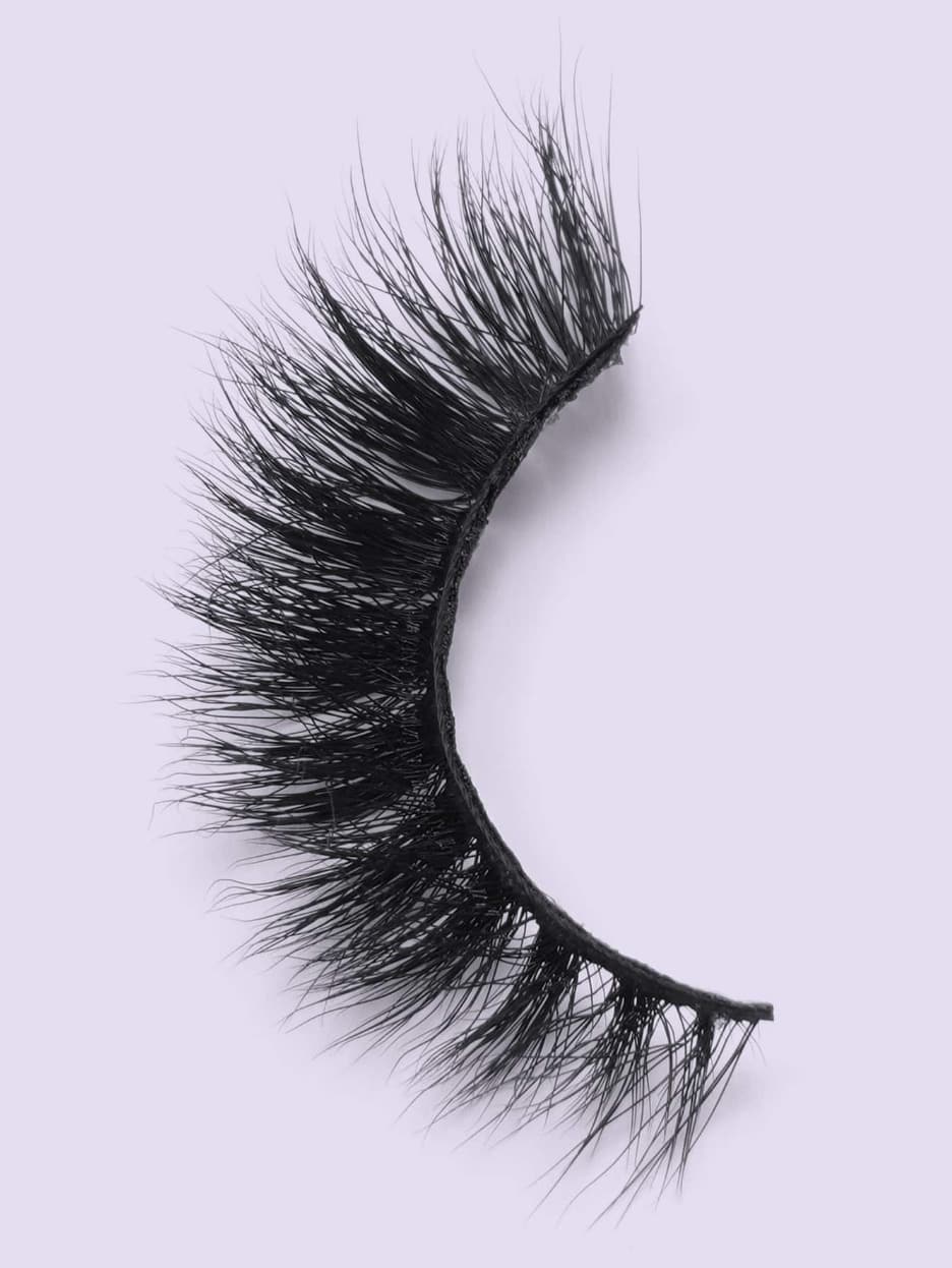 MAGEFY 7对自然浓密假睫毛+1个睫毛镊子+2个一次性睫毛刷，浓密卷翘蓬松假睫毛，适合派对、漫画风格，旅行必备 - 黑色 - 查看 1