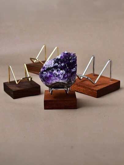 1 Adet Mineral Sergileme Standı, Kahverengi Ahşap Tabanlı Kristal Takı Standı, Taş Standı, Mineral Numune Fosil Sergileme Standı, Kaya, Kristal Mağarası, Akik, Kristal, Ham Taş, İlginç Taş Standı, Cep Telefonu Standı, Hediye, Noel Hediyesi.