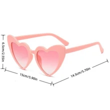 10pcs Cute And Interesting Heart-Shaped Decorative Party Glasses For Both Men And Women, Suitable For Wedding Parties, Dance Parties, Etc., In White Color,Christmas - Pink - View 6
