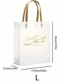 1/5/10pcs High End Packaging Bags, Gift Bags, Thickened Frosted Tote Bags, Gift Ribbons, Thank You For Hanging Calafi Grass - Green - View 8