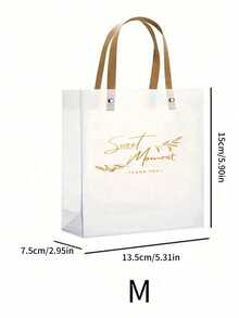 1/5/10pcs High End Packaging Bags, Gift Bags, Thickened Frosted Tote Bags, Gift Ribbons, Thank You For Hanging Calafi Grass - Green - View 7