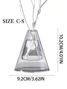 1个玻璃花瓶，室内香薰扩散器（不含扩散棒，单瓶装），扩散器，香薰瓶，双层家居装饰，房间装饰，现代婚礼装饰，水培花盆，玻璃容器工艺装饰 - 彩色 - 查看 3