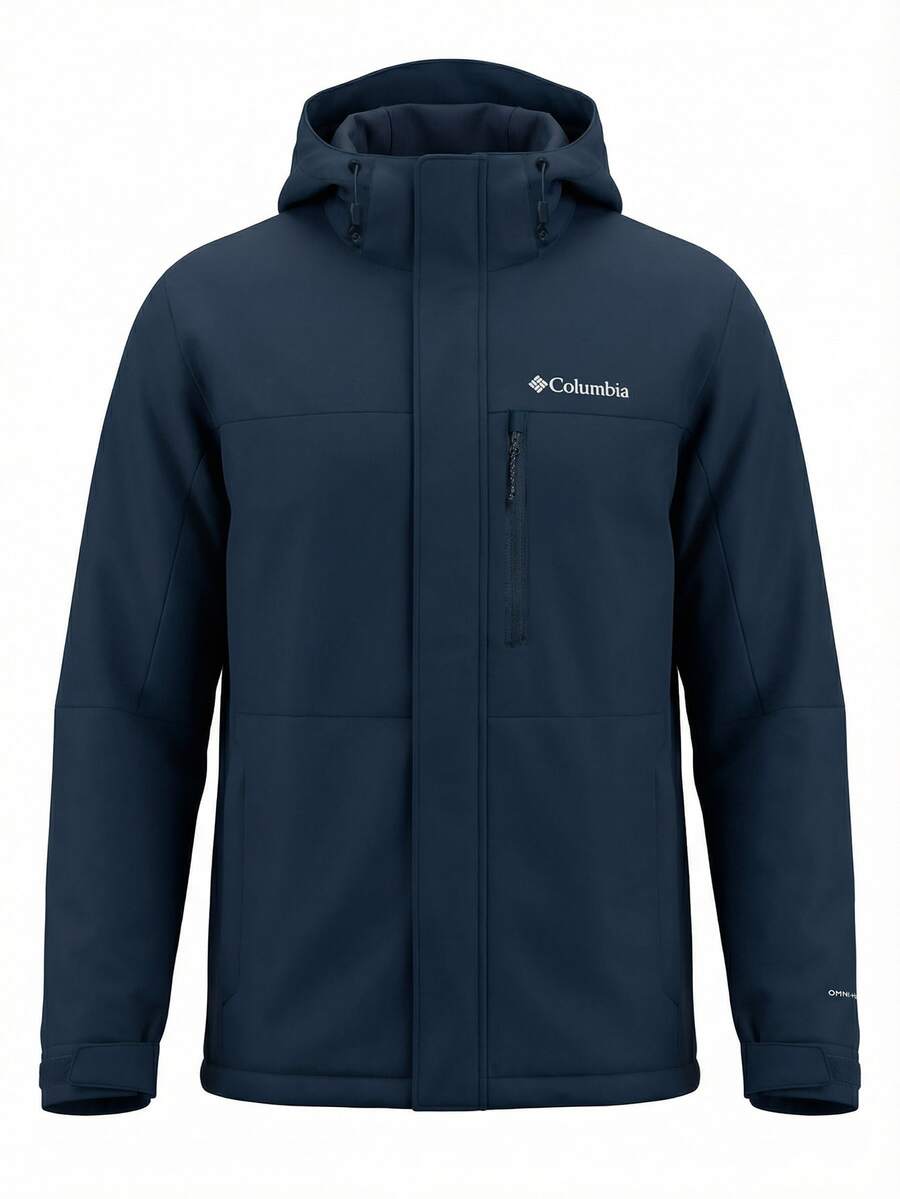 Columbia Men's Waterproof Hooded Jacket Blue - Navy Blue - View 1
