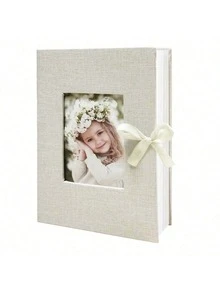 1 Pc Photo Album, 4x6 100 Pockets, Linen Cover, Slip-In Photo Pockets, Suitable For Wedding, Family, Anniversary, Vacation, Gift, Birthday Gifts Graduation - Multicolor - View 12