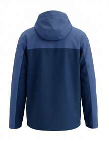 Columbia Men's Waterproof Rain Hooded Jacket Blue - Blue - View 2