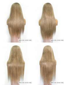 Human Wig Pre-Everything Wear Go Upgraded Straight Ombre Ash Blonde Hair With Brown Root Color Unprocessed Human Hair Natural Hairline Glueless 6*4 Transparent Lace Wig Pre-Plucked & Pre-Cut 22-28 Inch 180% Density Silky Natural Hairline Daily Use Valentine's Day Human Hair Lace Wig Natural Glueless Wig For Romantic Date For Women - S3/14 - View 5