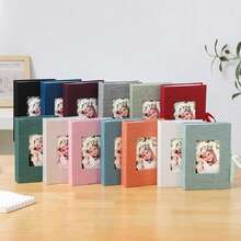 1 Pc Photo Album, 4x6 100 Pockets, Linen Cover, Slip-In Photo Pockets, Suitable For Wedding, Family, Anniversary, Vacation, Gift, Birthday Gifts Graduation - Multicolor - View 1