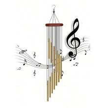 1 chiếc chuông gió ngoài trời gồm 12 ống hợp kim nhôm và móc treo, chuông gió tưởng niệm ngoài trời, trang trí ngày lễ, trang trí tiệc, trang trí nhà cửa và cửa hàng, thích hợp cho sân vườn ngoài trời và không gian tưởng niệm, trang trí lễ hội Rama, trang trí nhà cửa, trang trí phòng, quà tặng trang trí tường sinh nhật, tốt nghiệp. - Nhiều màu - Xem 1