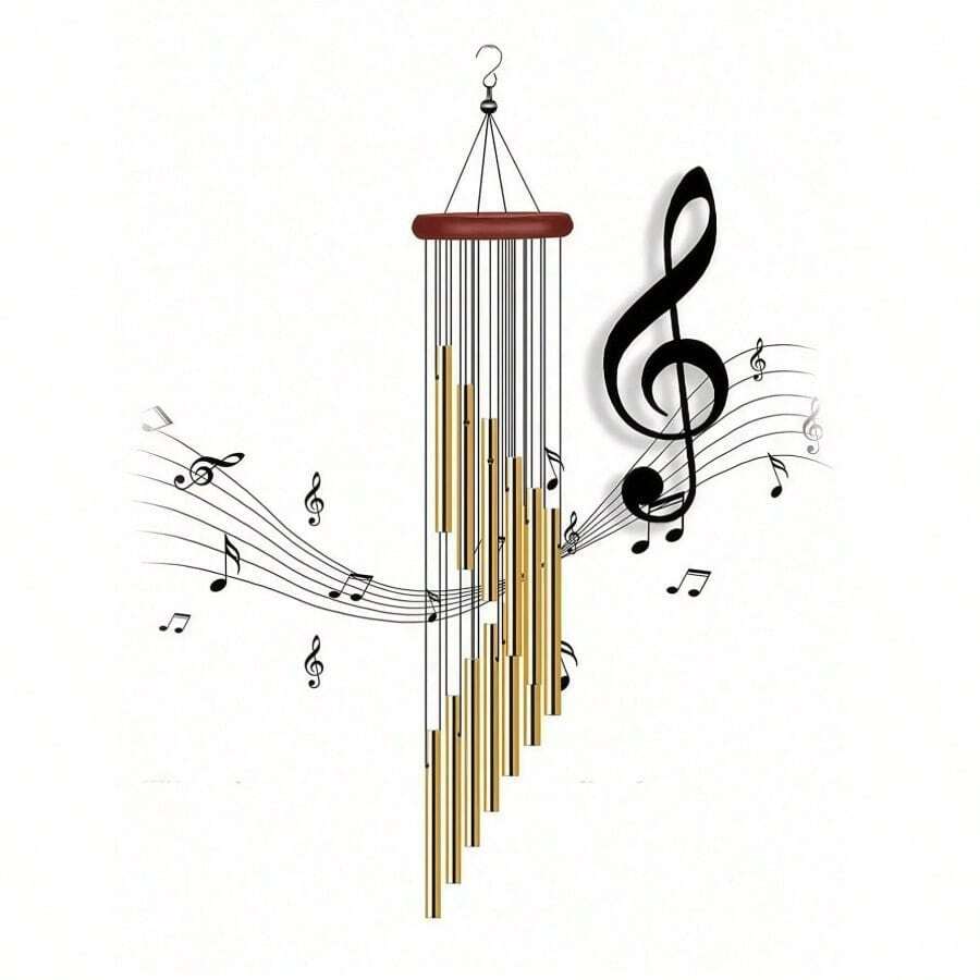 1 chiếc chuông gió ngoài trời gồm 12 ống hợp kim nhôm và móc treo, chuông gió tưởng niệm ngoài trời, trang trí ngày lễ, trang trí tiệc, trang trí nhà cửa và cửa hàng, thích hợp cho sân vườn ngoài trời và không gian tưởng niệm, trang trí lễ hội Rama, trang trí nhà cửa, trang trí phòng, quà tặng trang trí tường sinh nhật, tốt nghiệp. - Nhiều màu - Xem 1