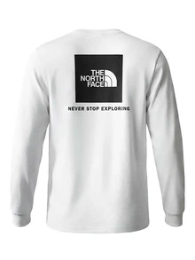 The North Face NSE Box Men's Long Sleeve T-Shirt White - White - View 2