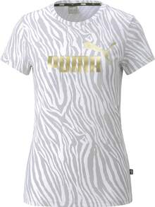 Puma Essential Marbleized Women's T-Shirt Grey - White Grey - View 1
