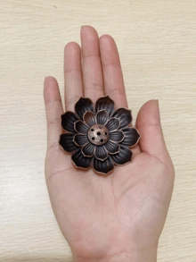 1 件随机颜色莲花香座。莲花香炉，檀香线圈底盘，寺庙和瑜伽工作室家居装饰礼物生日毕业 - 鋁合金 - 查看 10