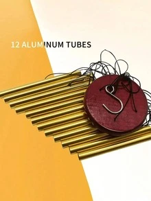 1 chiếc chuông gió ngoài trời gồm 12 ống hợp kim nhôm và móc treo, chuông gió tưởng niệm ngoài trời, trang trí ngày lễ, trang trí tiệc, trang trí nhà cửa và cửa hàng, thích hợp cho sân vườn ngoài trời và không gian tưởng niệm, trang trí lễ hội Rama, trang trí nhà cửa, trang trí phòng, quà tặng trang trí tường sinh nhật, tốt nghiệp. - Nhiều màu - Xem 7