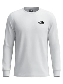 The North Face NSE Box Men's Long Sleeve T-Shirt White - White - View 1