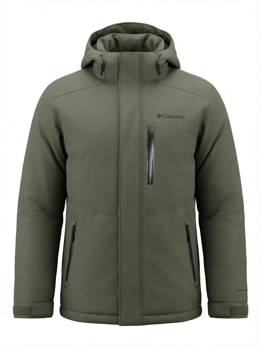 Columbia Men's Waterproof Hooded Jacket Stone Green - Olive Green - View 1