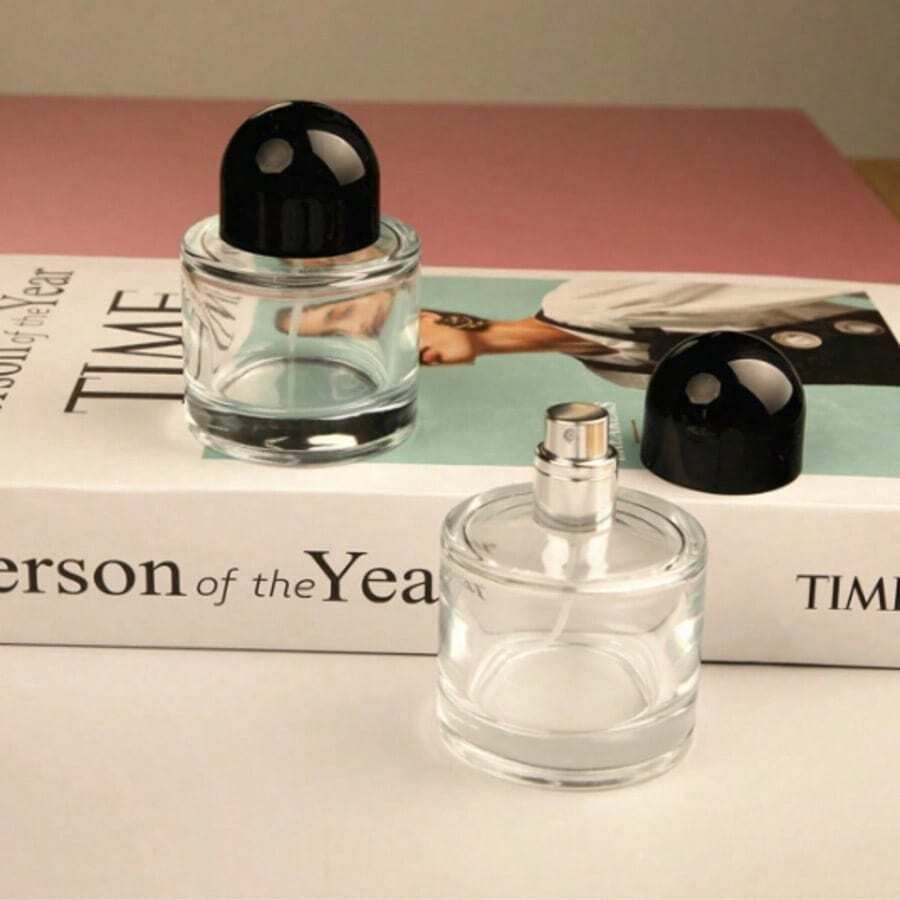 1个50毫升玻璃香水瓶，喷雾瓶，高端分体瓶，空瓶，化妆水，喷雾瓶，便携式旅行按压瓶 - 彩色 - 查看 1