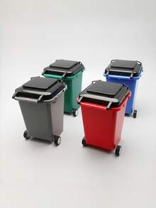 Zazumi Desk Mini Trash Can Pen Holder Multifunctional Creative Desktop Organizer For Office Stationery Storage Pencil Pen Container Small Garbage Bin For Home Study Workspace Tabletop Supplies Space Saving Tidying Tool - Multicolor - View 3