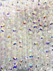 60 Pieces Of 4/6/8mm Austrian Quality Shiny Flat Crystal Beads With Holes Suitable For DIY Bracelets And Phone Accessories - Colorful White - View 5