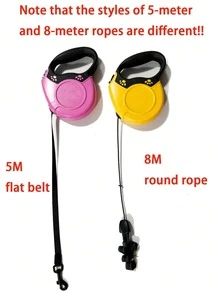 可伸缩狗绳，自动伸缩尼龙绳，适用于大型犬散步 - 彩色 - 查看 3