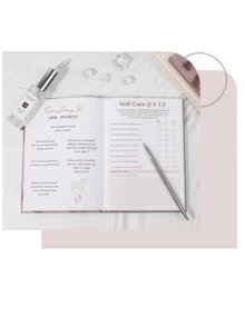 5 Minute Gratitude Journal Notebook Set, Undated Hardcover Daily Positivity & Affirmation Diary, 5-Min Daily Record For Happiness Reflection, Optimism Planner, Back To School Gift Box - Beige - View 9