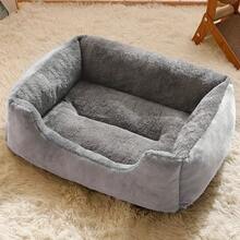 Giường ngủ cho thú cưng Winter Square bằng vải nhung mềm mại có đệm - Giường sofa bằng lông cừu mềm mại, thoải mái cho mèo cỡ vừa và chó nhỏ, thiết kế mở phía trên, bền, dễ vệ sinh, có thể gấp gọn, thích hợp sử dụng trong nhà cho phòng ngủ, phòng khách, ban công - Nơi trú ẩn ấm áp cho mèo con và các giống chó nhỏ, giường cho mèo, đồ nội thất ấm cúng cho thú cưng, đệm ngủ sang trọng cho thú cưng, giường ngủ gấp gọn cho thú cưng, giường ngủ bằng polyester cho thú cưng. - Hồng - Xem 8