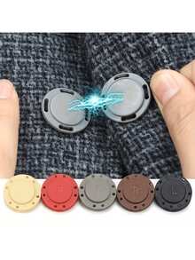 5 Pairs, Magnetic Button Sweater Cardigan Wool Sweater Anti Slip Button Mother And Baby Backpack Clothes Multifunctional Circular Jacket Magnetic Suction Hidden Button Buckle - Multicolor - View 2