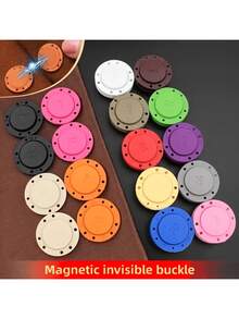 5 Pairs, Magnetic Button Sweater Cardigan Wool Sweater Anti Slip Button Mother And Baby Backpack Clothes Multifunctional Circular Jacket Magnetic Suction Hidden Button Buckle - Multicolor - View 5