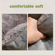 Giường ngủ cho thú cưng Winter Square bằng vải nhung mềm mại có đệm - Giường sofa bằng lông cừu mềm mại, thoải mái cho mèo cỡ vừa và chó nhỏ, thiết kế mở phía trên, bền, dễ vệ sinh, có thể gấp gọn, thích hợp sử dụng trong nhà cho phòng ngủ, phòng khách, ban công - Nơi trú ẩn ấm áp cho mèo con và các giống chó nhỏ, giường cho mèo, đồ nội thất ấm cúng cho thú cưng, đệm ngủ sang trọng cho thú cưng, giường ngủ gấp gọn cho thú cưng, giường ngủ bằng polyester cho thú cưng. - Hồng - Xem 9